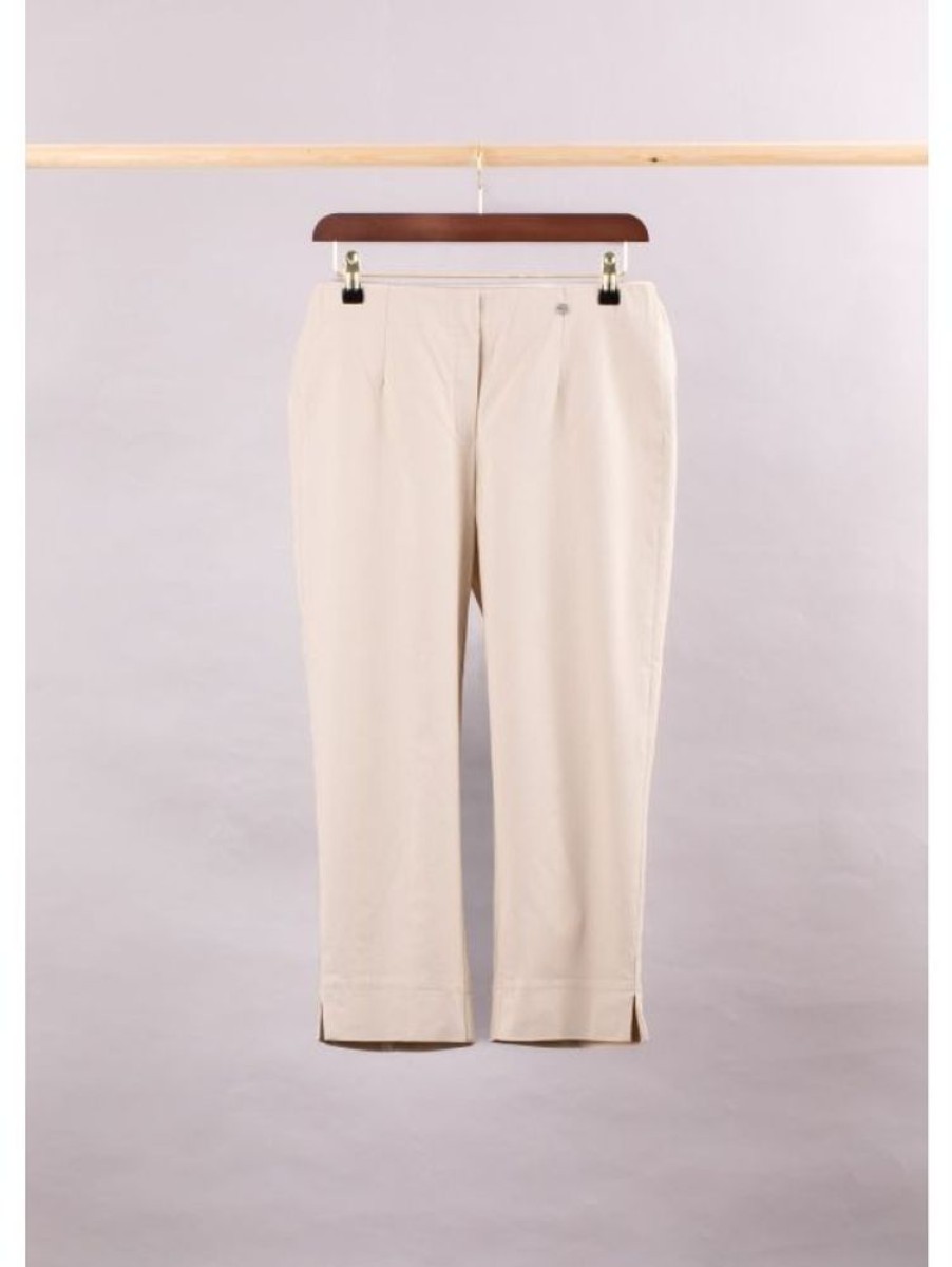 Robell Robell Marie Cropped Trouser In Taupe | Trousers & Jeans